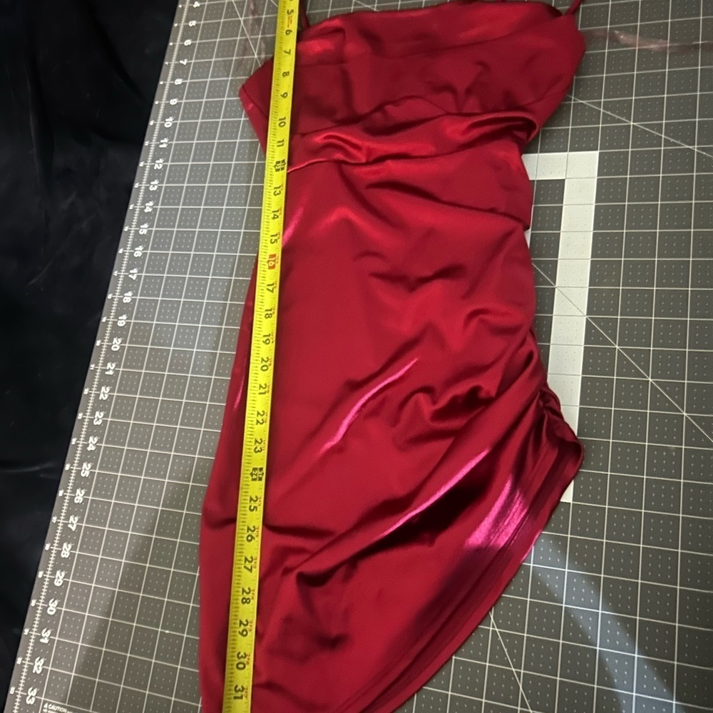 Chic Asymmetrical Red Dress